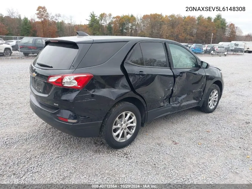 2020 Chevrolet Equinox Awd Ls VIN: 2GNAXSEV5L6148308 Lot: 40712564