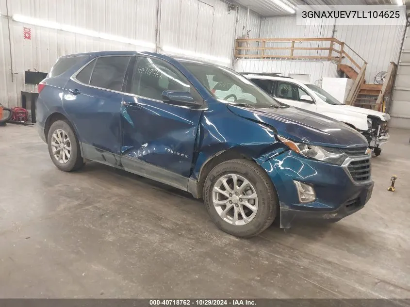 2020 Chevrolet Equinox Awd Lt 1.5L Turbo VIN: 3GNAXUEV7LL104625 Lot: 40718762