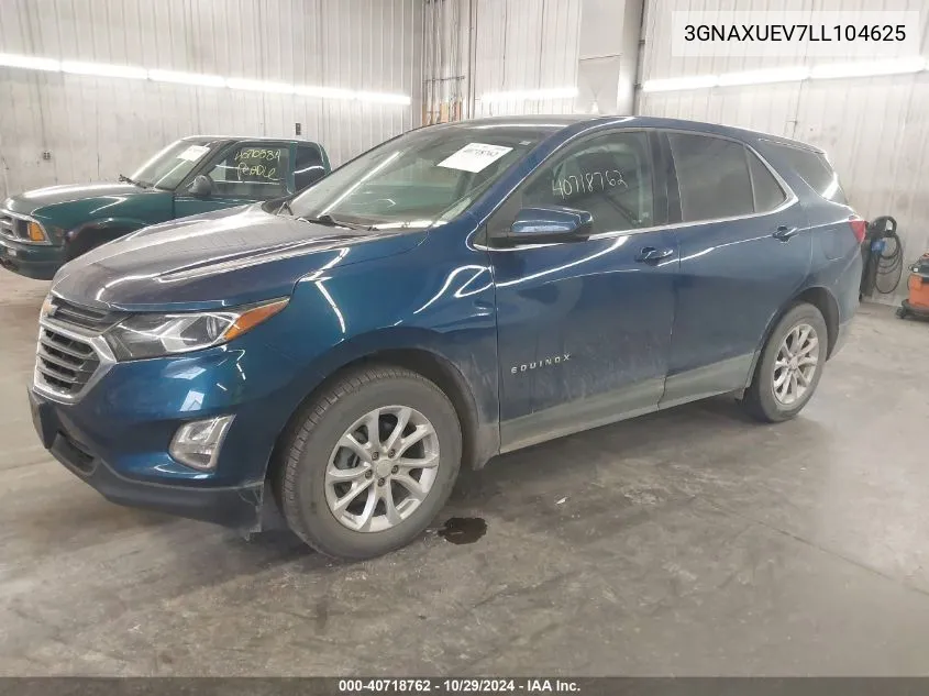 2020 Chevrolet Equinox Awd Lt 1.5L Turbo VIN: 3GNAXUEV7LL104625 Lot: 40718762