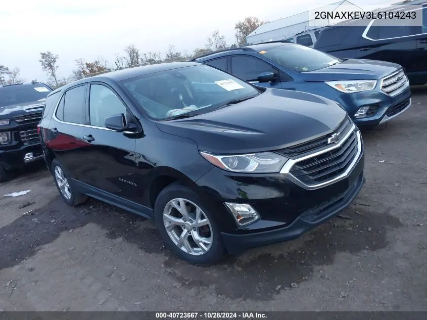 2020 Chevrolet Equinox Fwd Lt 1.5L Turbo VIN: 2GNAXKEV3L6104243 Lot: 40723667