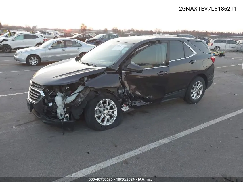 2020 Chevrolet Equinox Awd 2Fl VIN: 2GNAXTEV7L6186211 Lot: 40730525