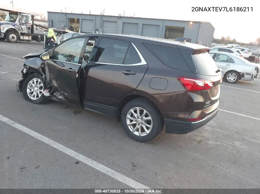 2020 Chevrolet Equinox Awd 2Fl VIN: 2GNAXTEV7L6186211 Lot: 40730525