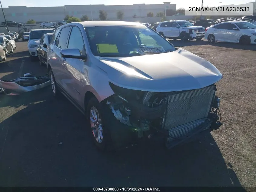 2020 Chevrolet Equinox Fwd Lt 1.5L Turbo VIN: 2GNAXKEV3L6236533 Lot: 40730868