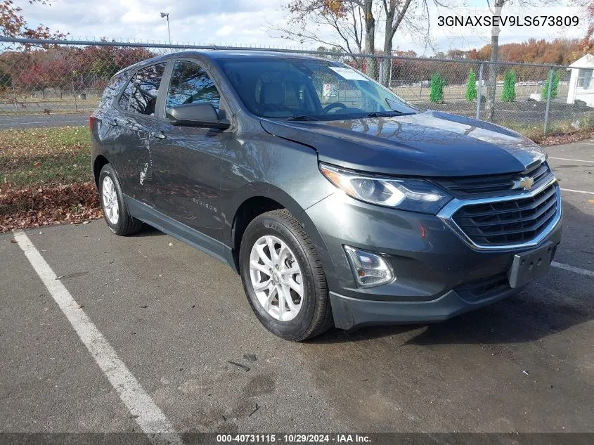 2020 Chevrolet Equinox Awd Ls VIN: 3GNAXSEV9LS673809 Lot: 40731115