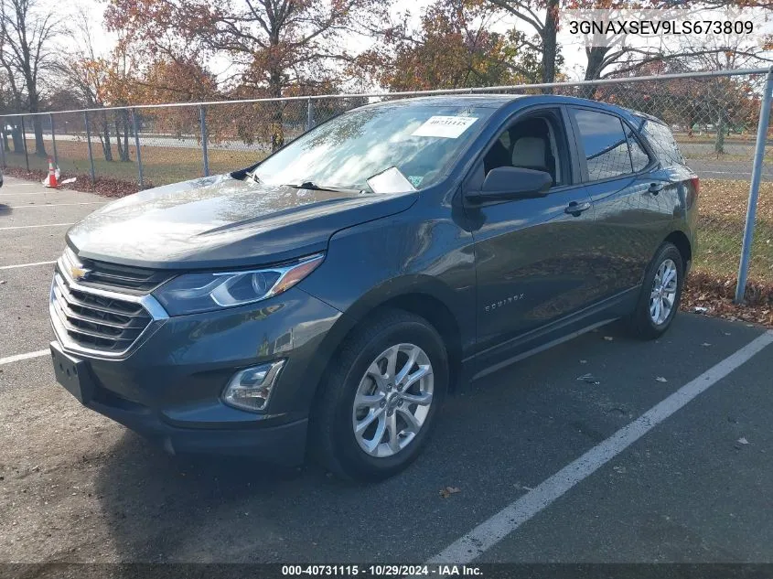 2020 Chevrolet Equinox Awd Ls VIN: 3GNAXSEV9LS673809 Lot: 40731115