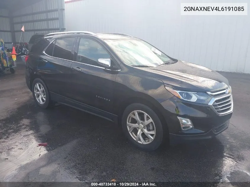 2020 Chevrolet Equinox Fwd Premier 1.5L Turbo VIN: 2GNAXNEV4L6191085 Lot: 40733418