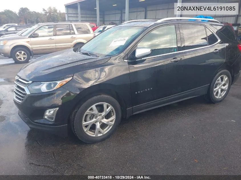 2020 Chevrolet Equinox Fwd Premier 1.5L Turbo VIN: 2GNAXNEV4L6191085 Lot: 40733418