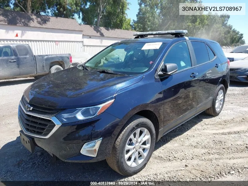 2020 Chevrolet Equinox Fwd Ls VIN: 3GNAXHEV2LS708967 Lot: 40737843