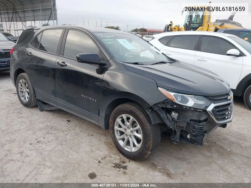 2020 Chevrolet Equinox Fwd Ls VIN: 2GNAXHEV8L6181659 Lot: 40739151