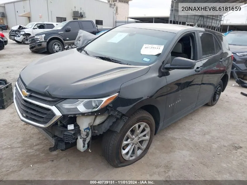 2020 Chevrolet Equinox Fwd Ls VIN: 2GNAXHEV8L6181659 Lot: 40739151