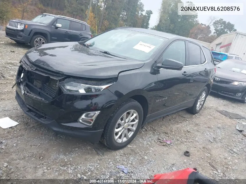 2020 Chevrolet Equinox Awd Lt 1.5L Turbo VIN: 2GNAXUEV8L6208576 Lot: 40741996