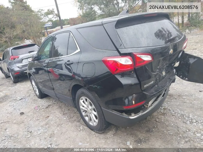 2020 Chevrolet Equinox Awd Lt 1.5L Turbo VIN: 2GNAXUEV8L6208576 Lot: 40741996