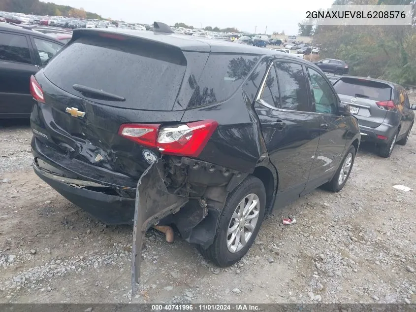 2020 Chevrolet Equinox Awd Lt 1.5L Turbo VIN: 2GNAXUEV8L6208576 Lot: 40741996