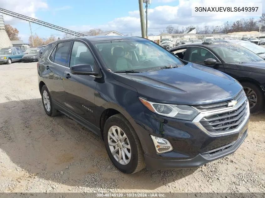 2020 Chevrolet Equinox Awd Lt 1.5L Turbo VIN: 3GNAXUEV8LS649397 Lot: 40745120