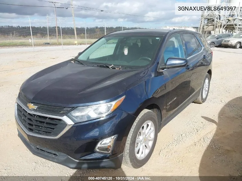 2020 Chevrolet Equinox Awd Lt 1.5L Turbo VIN: 3GNAXUEV8LS649397 Lot: 40745120