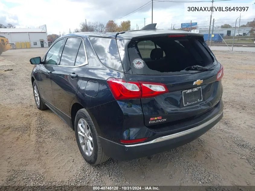 2020 Chevrolet Equinox Awd Lt 1.5L Turbo VIN: 3GNAXUEV8LS649397 Lot: 40745120