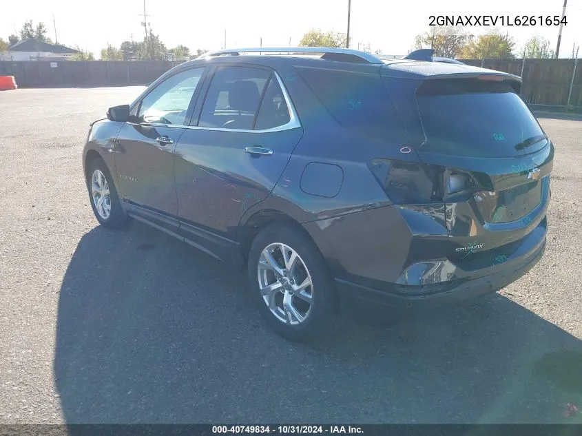 2020 Chevrolet Equinox Awd Premier 1.5L Turbo VIN: 2GNAXXEV1L6261654 Lot: 40749834