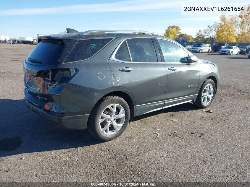 2020 Chevrolet Equinox Awd Premier 1.5L Turbo VIN: 2GNAXXEV1L6261654 Lot: 40749834