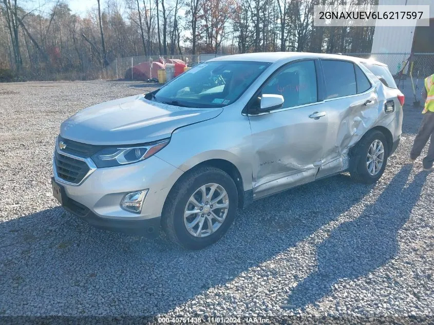 2020 Chevrolet Equinox Awd Lt 1.5L Turbo VIN: 2GNAXUEV6L6217597 Lot: 40751438