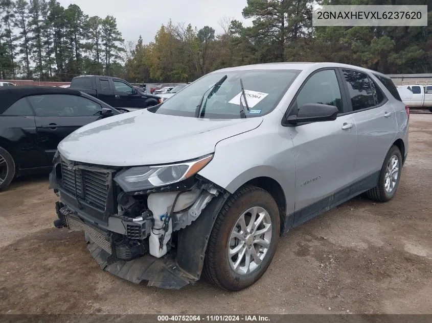 2020 Chevrolet Equinox Fwd Ls VIN: 2GNAXHEVXL6237620 Lot: 40752064