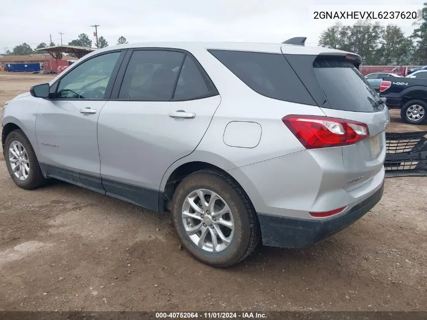 2020 Chevrolet Equinox Fwd Ls VIN: 2GNAXHEVXL6237620 Lot: 40752064