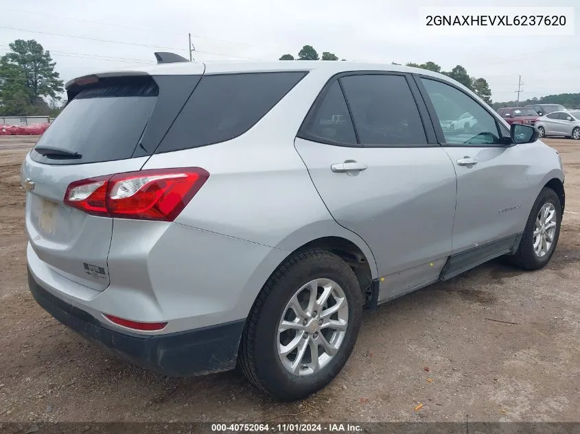 2020 Chevrolet Equinox Fwd Ls VIN: 2GNAXHEVXL6237620 Lot: 40752064