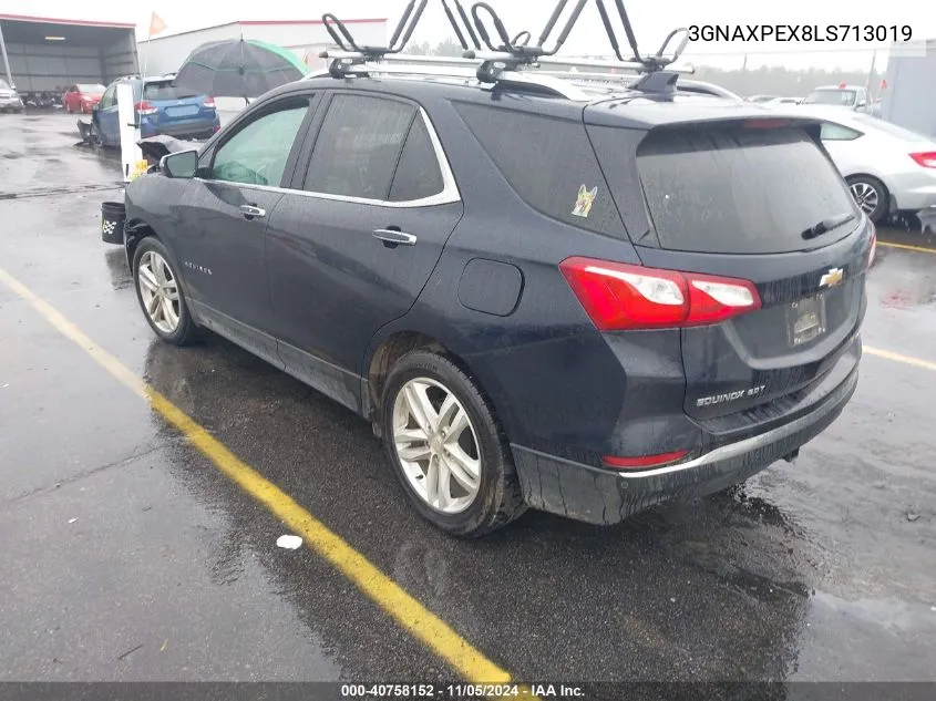 2020 Chevrolet Equinox Fwd Premier 2.0L Turbo VIN: 3GNAXPEX8LS713019 Lot: 40758152