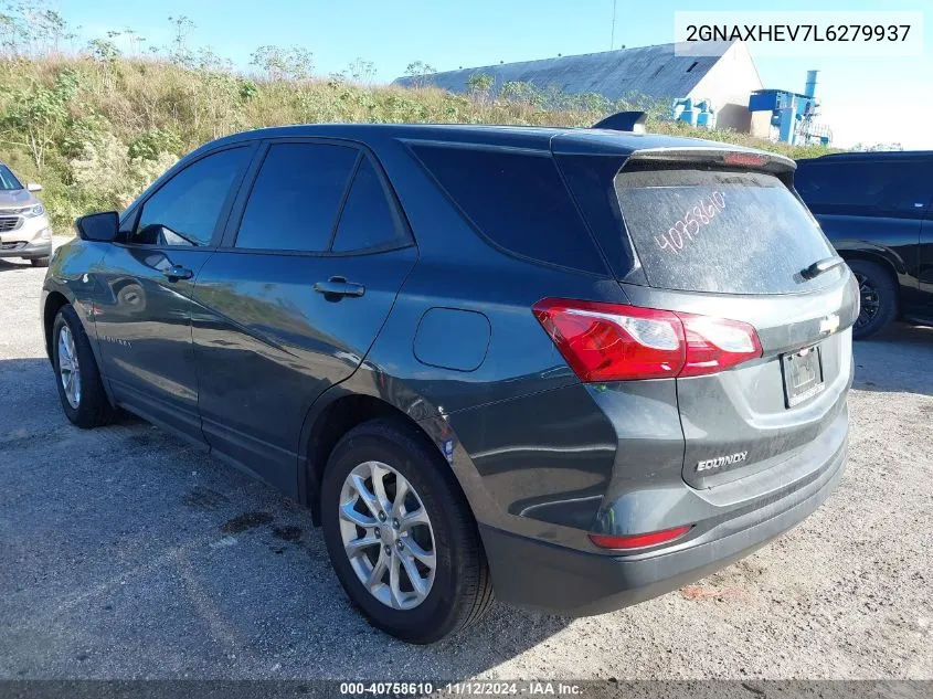 2020 Chevrolet Equinox Fwd Ls VIN: 2GNAXHEV7L6279937 Lot: 40758610