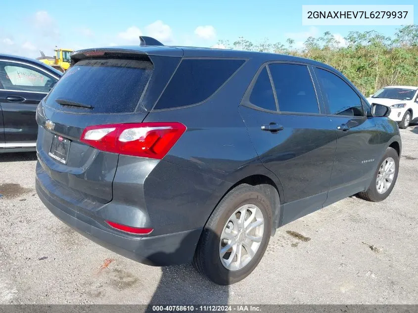 2020 Chevrolet Equinox Fwd Ls VIN: 2GNAXHEV7L6279937 Lot: 40758610