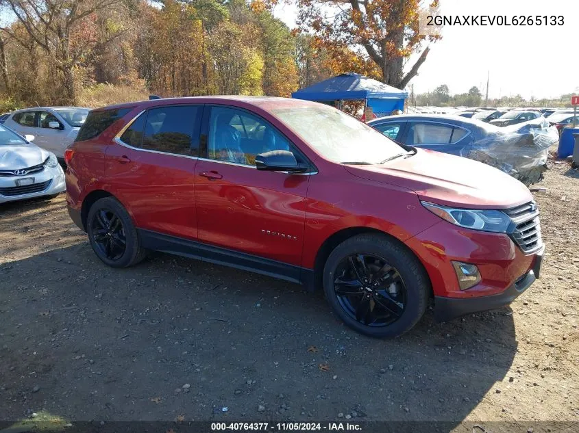 2020 Chevrolet Equinox Fwd Lt 1.5L Turbo VIN: 2GNAXKEV0L6265133 Lot: 40764377