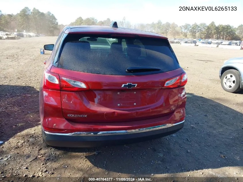 2020 Chevrolet Equinox Fwd Lt 1.5L Turbo VIN: 2GNAXKEV0L6265133 Lot: 40764377