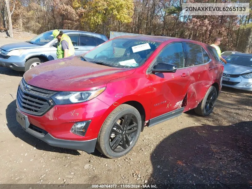 2020 Chevrolet Equinox Fwd Lt 1.5L Turbo VIN: 2GNAXKEV0L6265133 Lot: 40764377