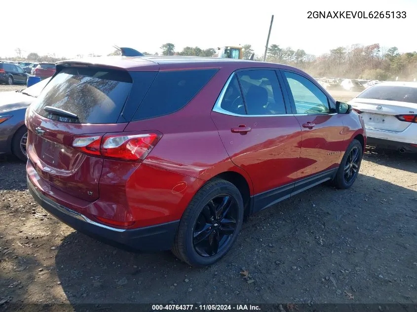 2020 Chevrolet Equinox Fwd Lt 1.5L Turbo VIN: 2GNAXKEV0L6265133 Lot: 40764377