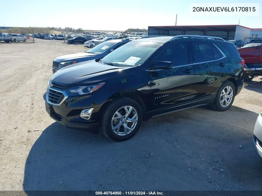 2020 Chevrolet Equinox Awd Lt 1.5L Turbo VIN: 2GNAXUEV6L6170815 Lot: 40764950