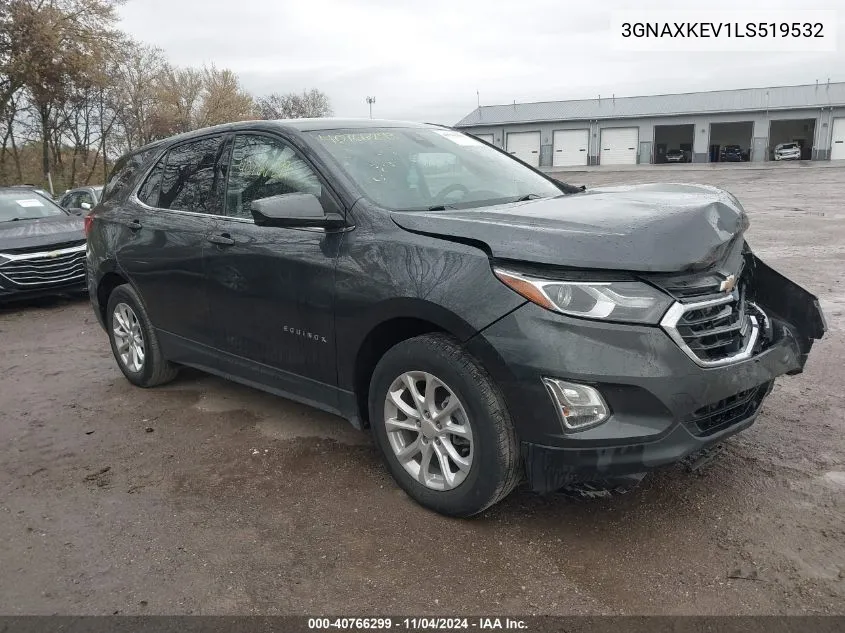 2020 Chevrolet Equinox Fwd Lt 1.5L Turbo VIN: 3GNAXKEV1LS519532 Lot: 40766299