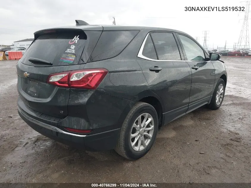 2020 Chevrolet Equinox Fwd Lt 1.5L Turbo VIN: 3GNAXKEV1LS519532 Lot: 40766299