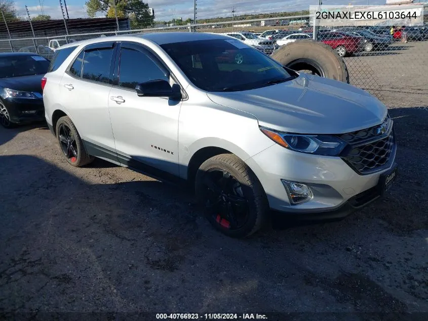 2020 Chevrolet Equinox Fwd Lt 2.0L Turbo VIN: 2GNAXLEX6L6103644 Lot: 40766923