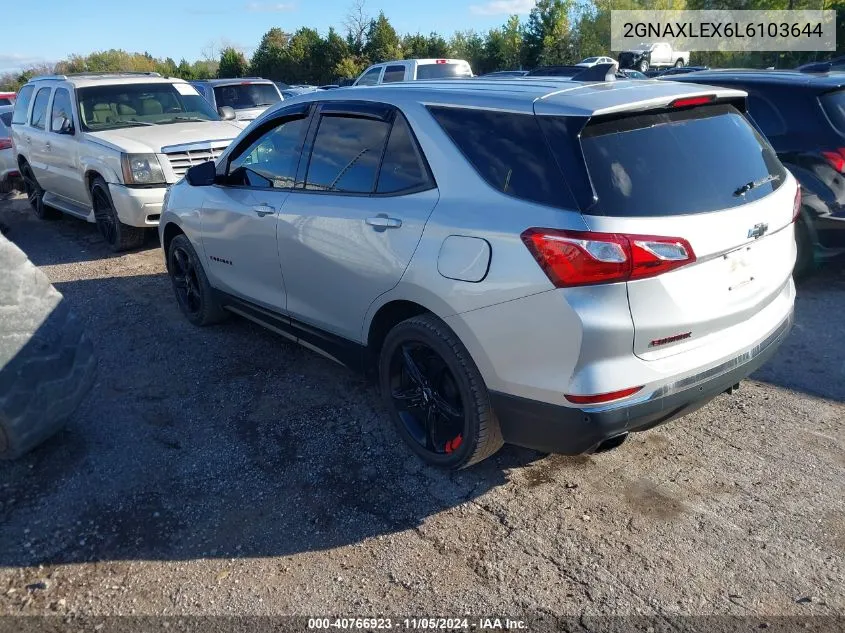 2020 Chevrolet Equinox Fwd Lt 2.0L Turbo VIN: 2GNAXLEX6L6103644 Lot: 40766923