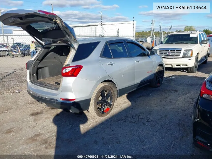 2020 Chevrolet Equinox Fwd Lt 2.0L Turbo VIN: 2GNAXLEX6L6103644 Lot: 40766923