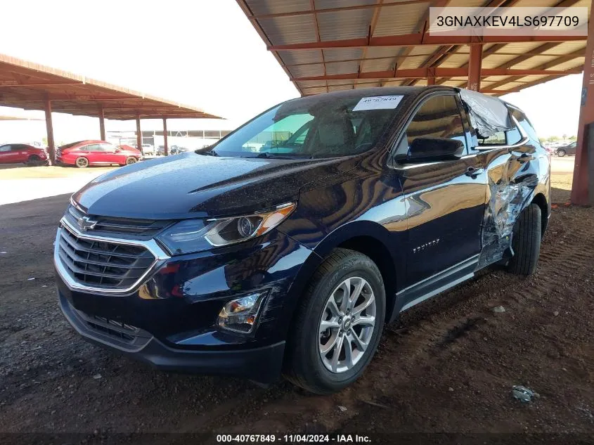 2020 Chevrolet Equinox Fwd Lt 1.5L Turbo VIN: 3GNAXKEV4LS697709 Lot: 40767849