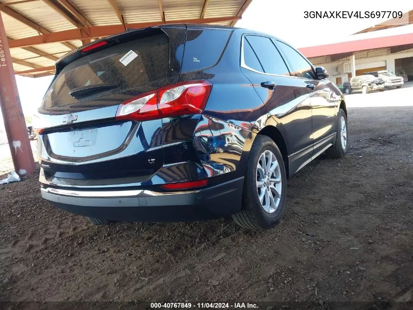 2020 Chevrolet Equinox Fwd Lt 1.5L Turbo VIN: 3GNAXKEV4LS697709 Lot: 40767849