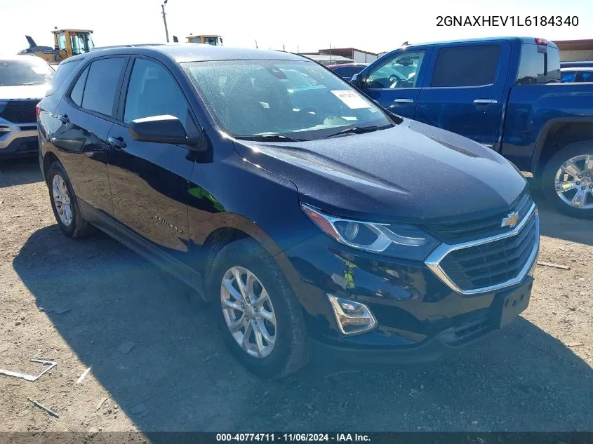 2020 Chevrolet Equinox Fwd Ls VIN: 2GNAXHEV1L6184340 Lot: 40774711