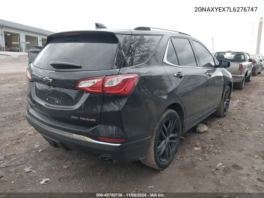 2020 Chevrolet Equinox Awd Premier 2.0L Turbo VIN: 2GNAXYEX7L6276747 Lot: 40780736