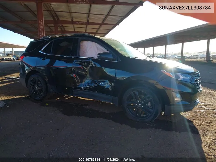 2020 Chevrolet Equinox Awd Lt 2.0L Turbo VIN: 3GNAXVEX7LL308784 Lot: 40783644