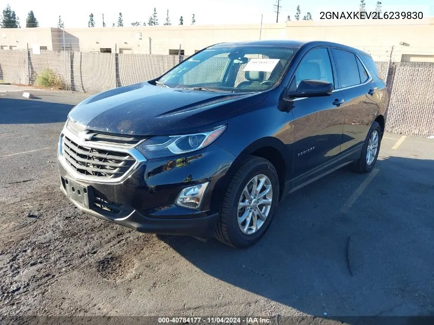 2020 Chevrolet Equinox Fwd Lt 1.5L Turbo VIN: 2GNAXKEV2L6239830 Lot: 40784177