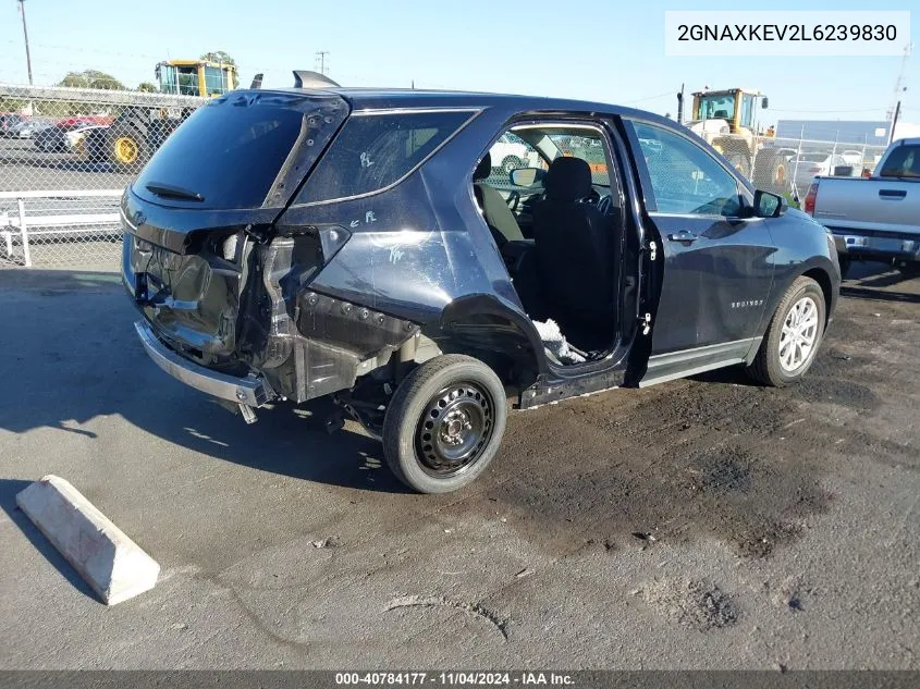 2020 Chevrolet Equinox Fwd Lt 1.5L Turbo VIN: 2GNAXKEV2L6239830 Lot: 40784177