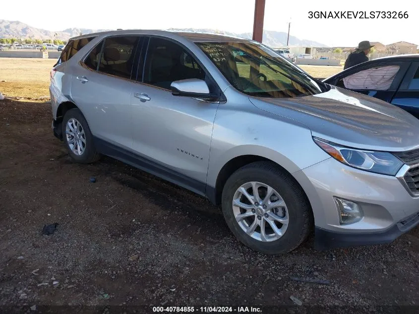 2020 Chevrolet Equinox Fwd Lt 1.5L Turbo VIN: 3GNAXKEV2LS733266 Lot: 40784855