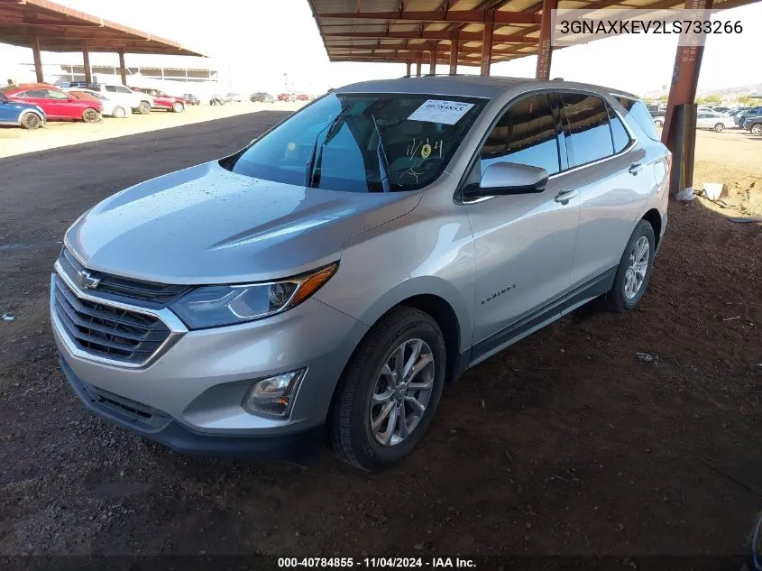 2020 Chevrolet Equinox Fwd Lt 1.5L Turbo VIN: 3GNAXKEV2LS733266 Lot: 40784855