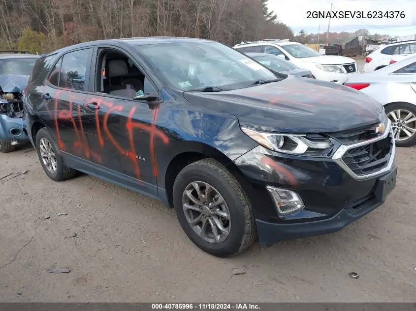 2020 Chevrolet Equinox Awd Ls VIN: 2GNAXSEV3L6234376 Lot: 40785996