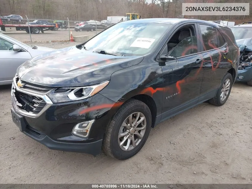 2020 Chevrolet Equinox Awd Ls VIN: 2GNAXSEV3L6234376 Lot: 40785996